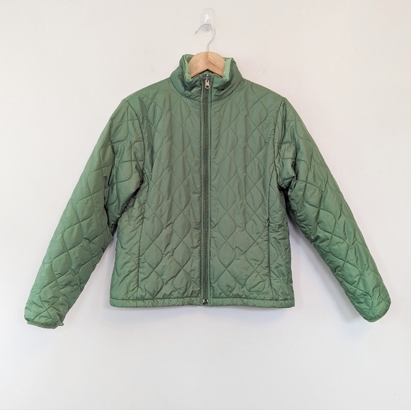L.L Bean Green Quilted Lightweight Jacket - Picture 1 of 15
